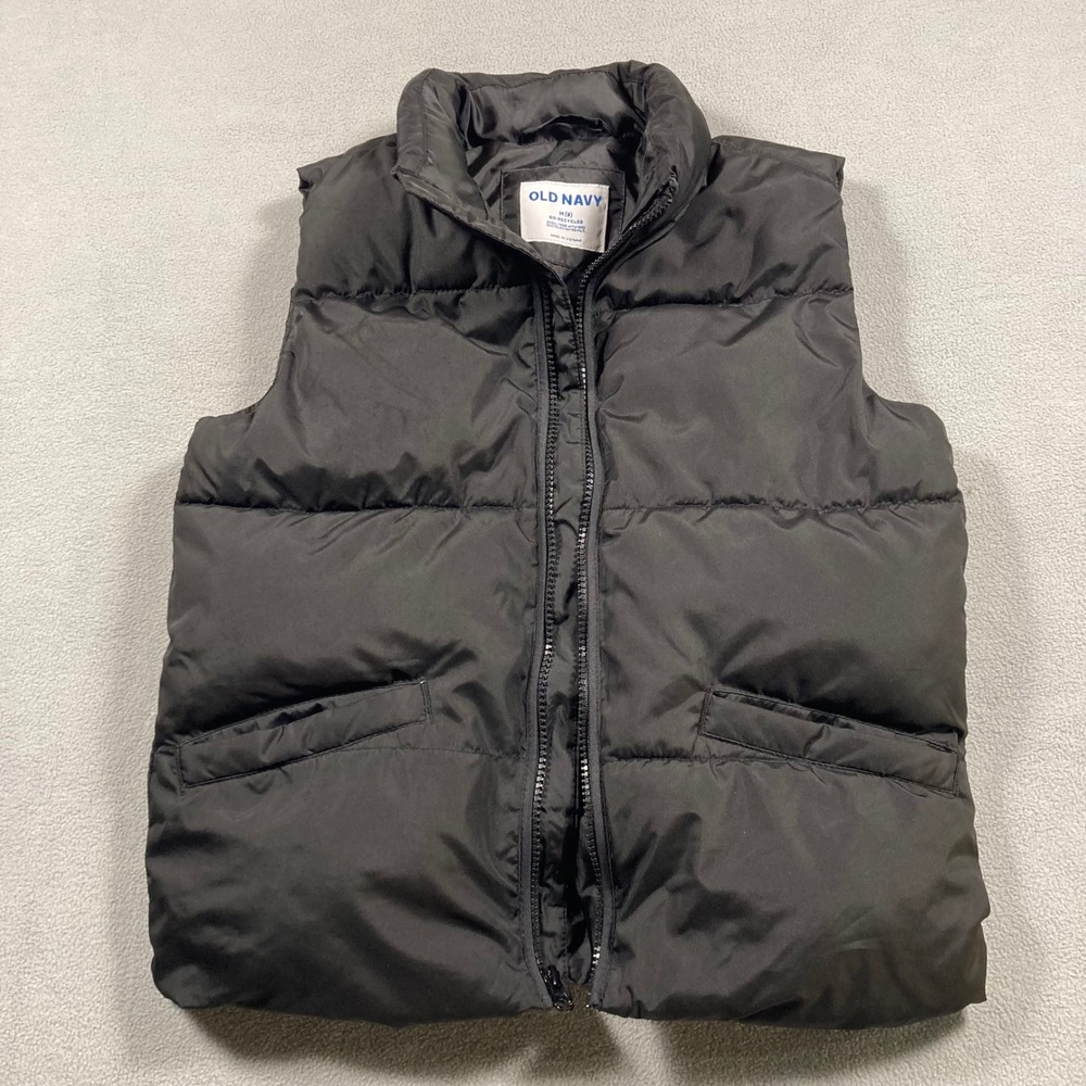Old Navy Vest Boys Medium Black Puffer
